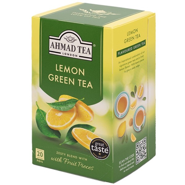 AHMAD TEA Зелен чай с лимон 20 бр.
